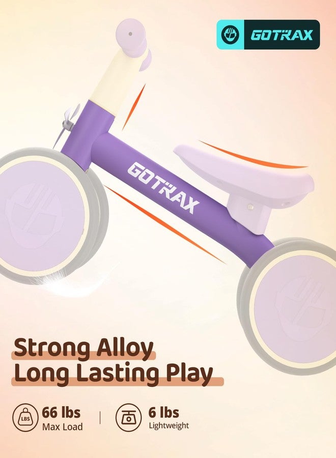 Gotrax Baby Balance Bike 1-2 Years, 7" Front&Rear Silent Wheels, Sturdy Steel Frame 66 lbs Load, Quick 2-Min Assembly, CPC Certified, Comfortable Soft Seat, Toddler Birthday Gift for Boys&Girls Purple - Image 2